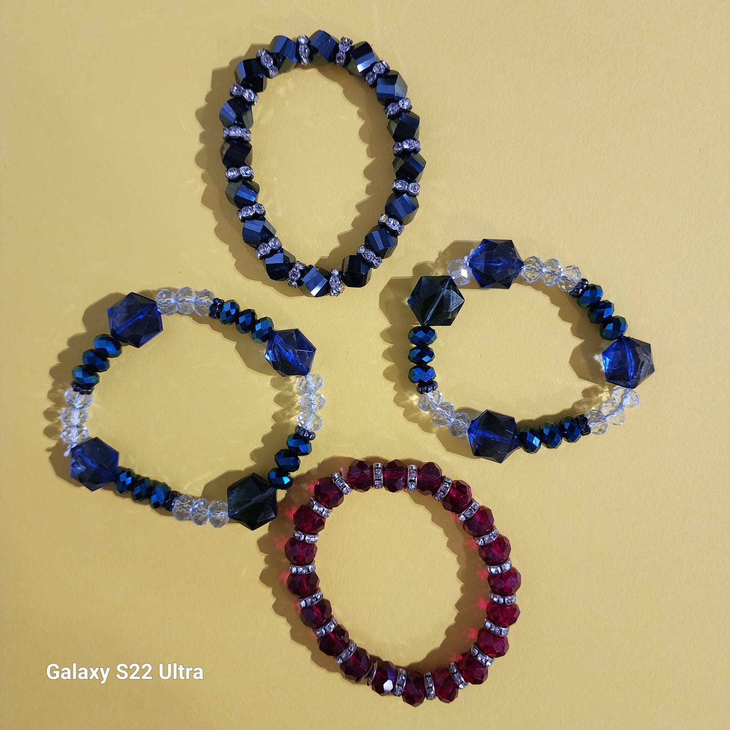 4 Glass Bead Bracelet