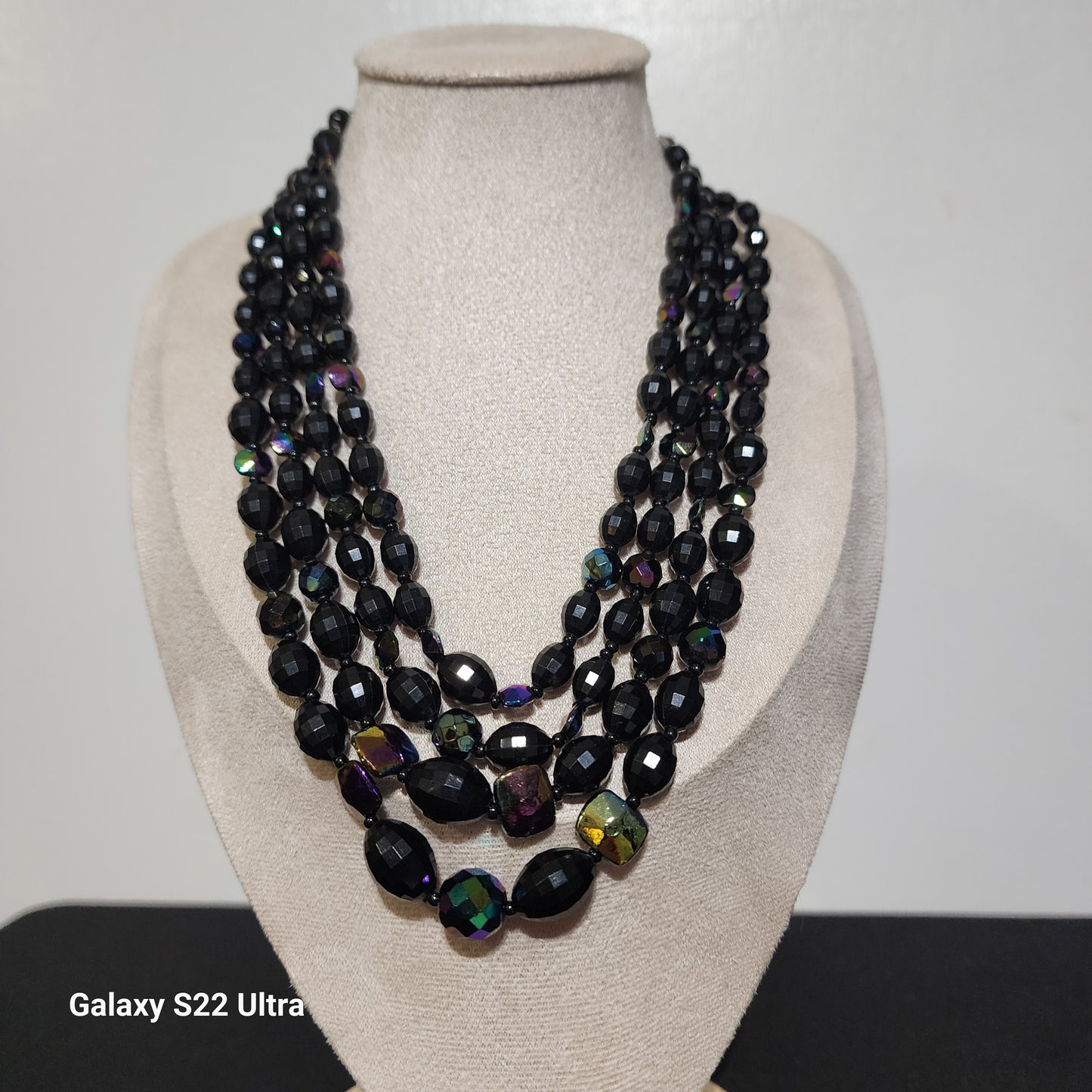 Multi Strand Black Necklace