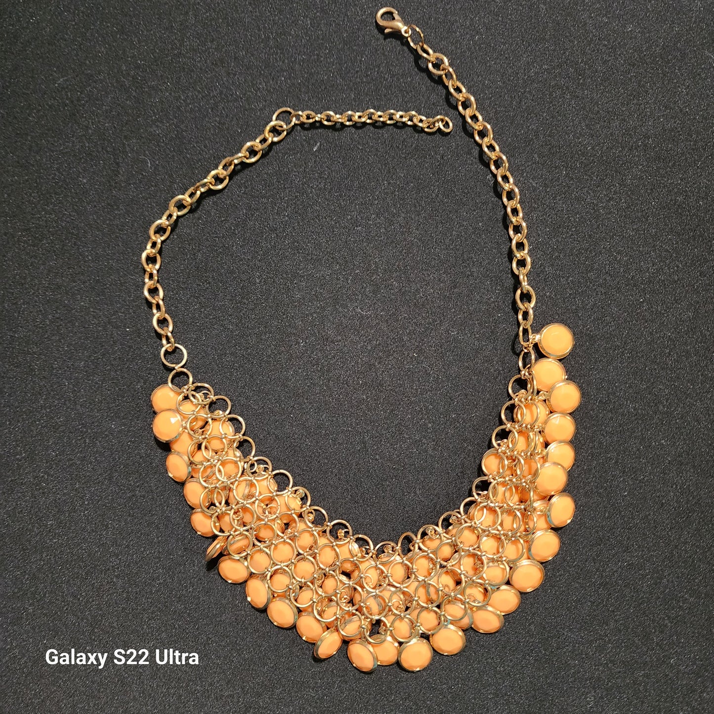 Retro Multilayer Coral Tone Necklace