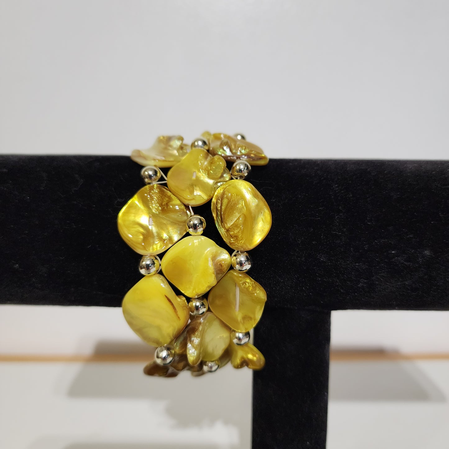 Yellow Faux Shell Bracelet