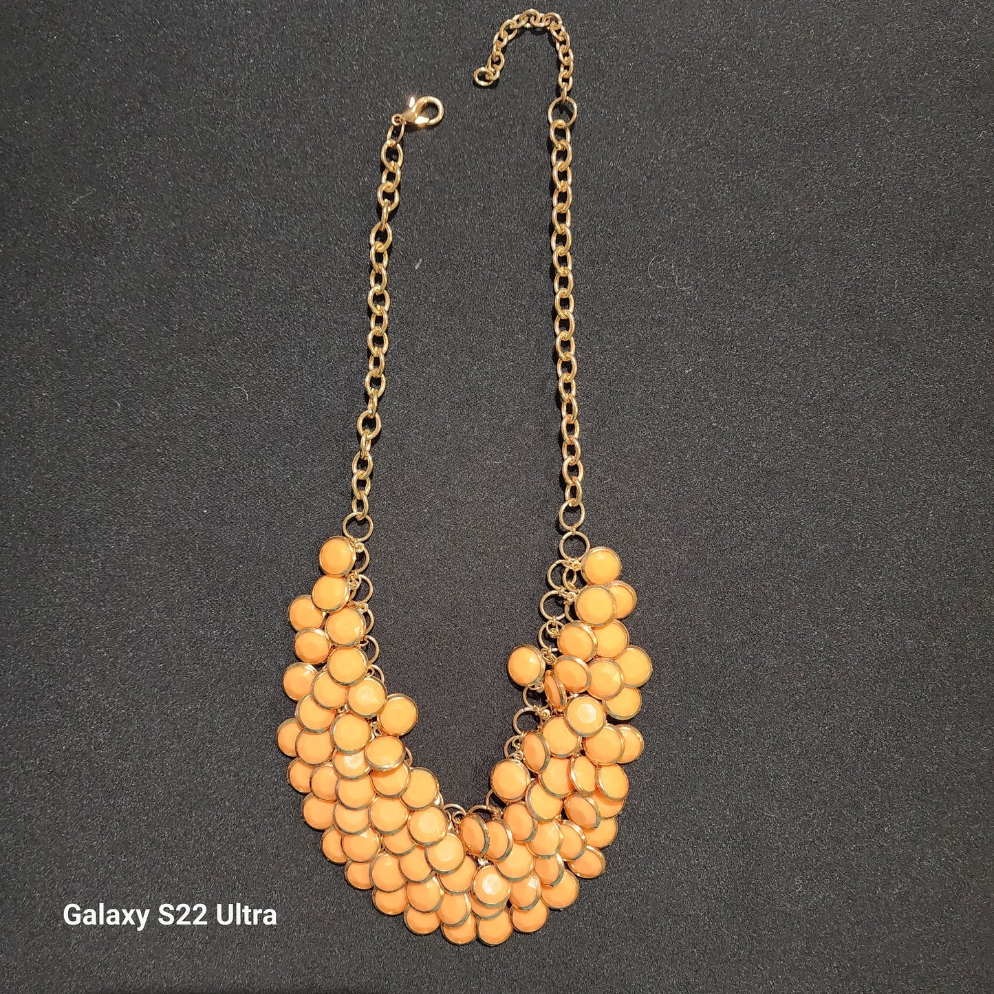 Retro Multilayer Coral Tone Necklace