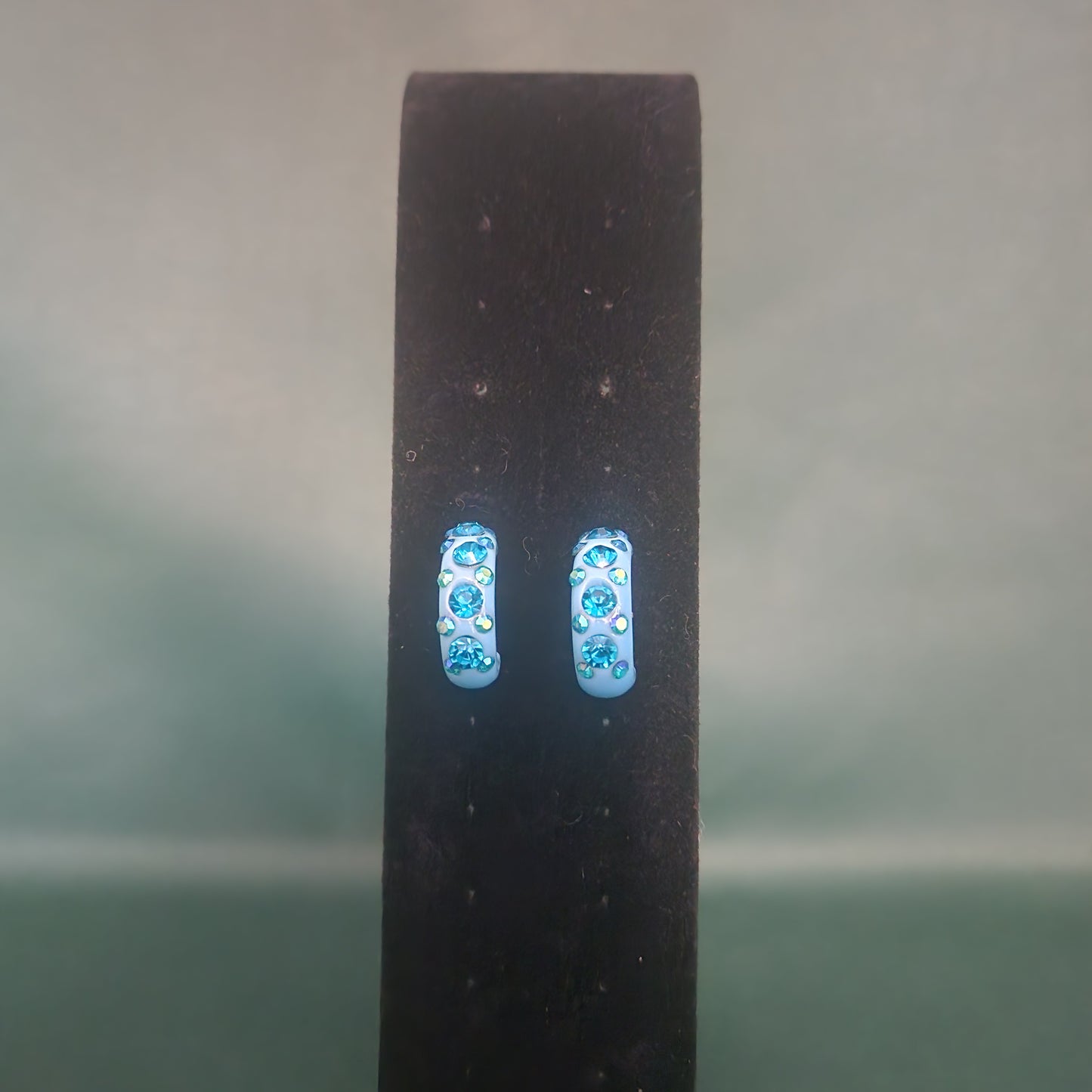 Teal Acrylic Hoop Earing