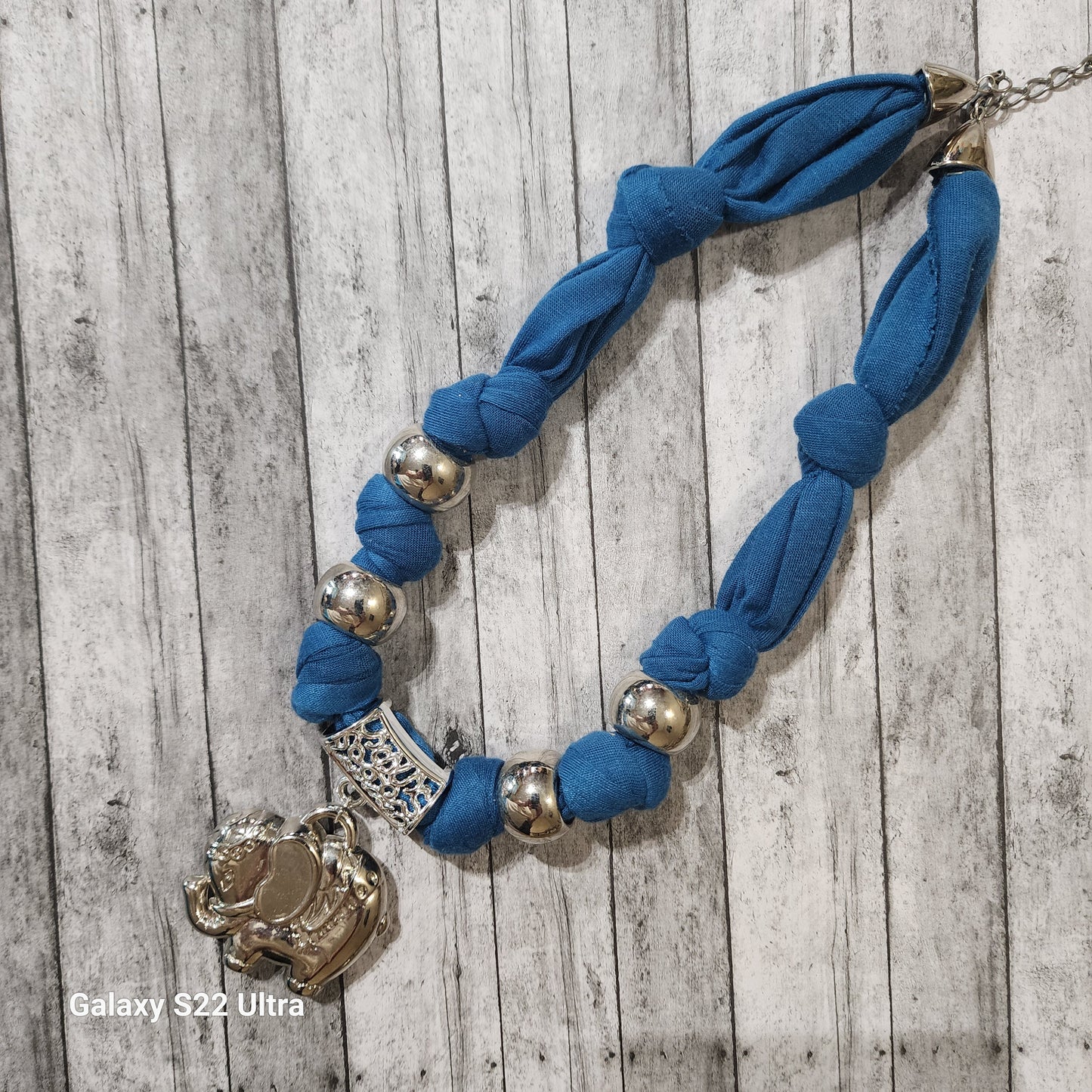 Blue Scarf Chocker