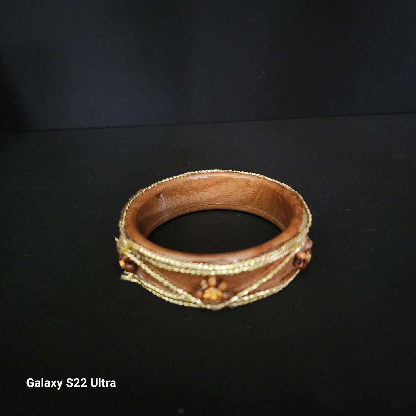 Brown Beaded Cuff