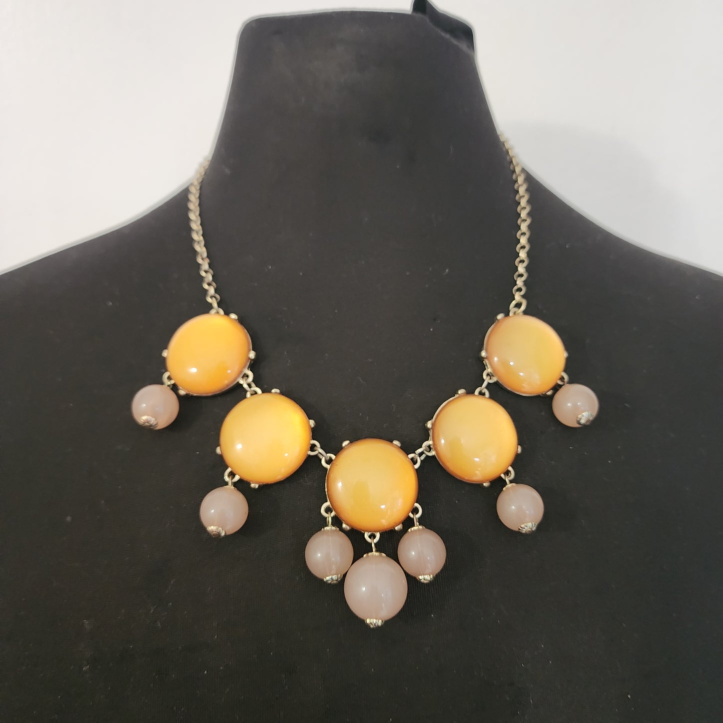 Vintage Bubble Bib Necklace