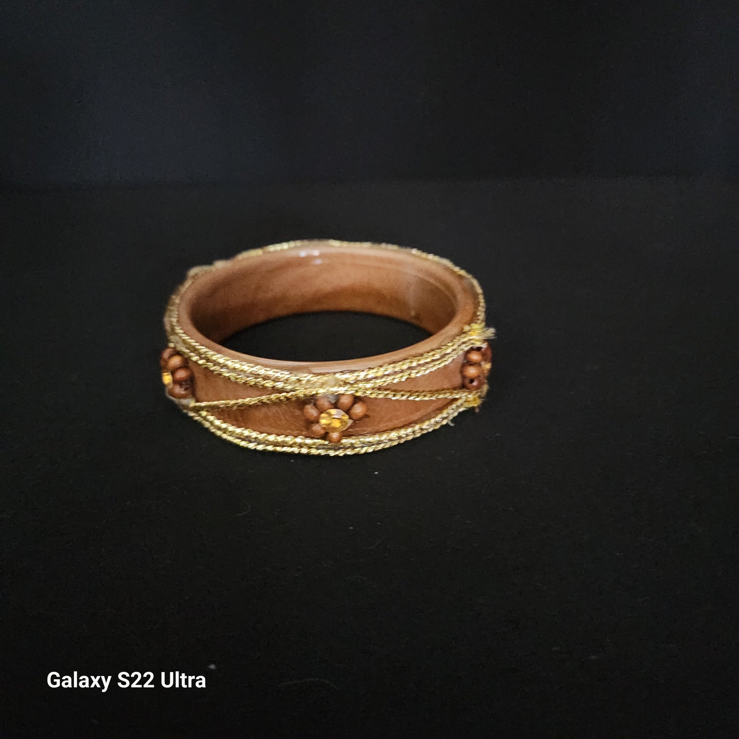 Brown Beaded Cuff