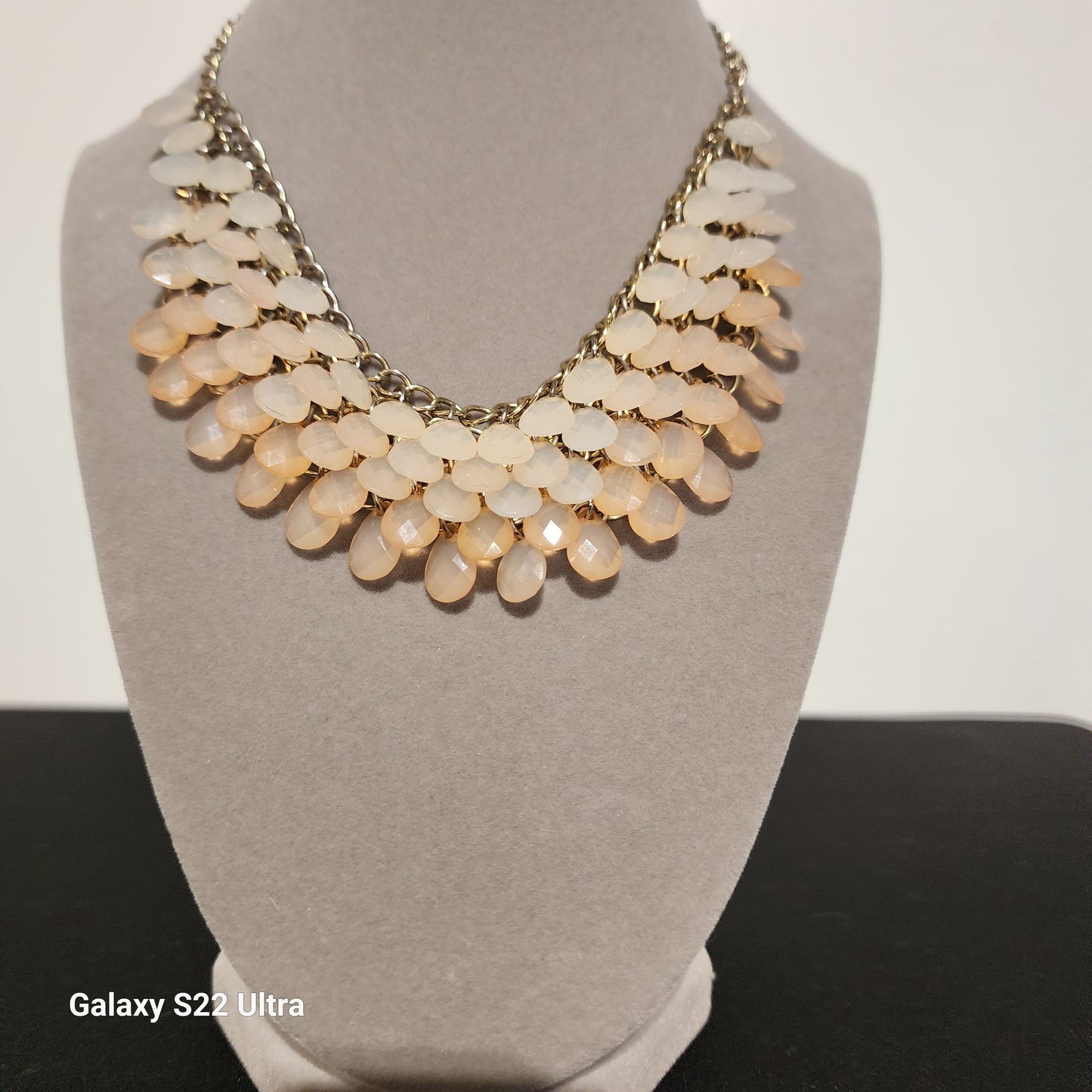 Bib Cluster Statement Necklace