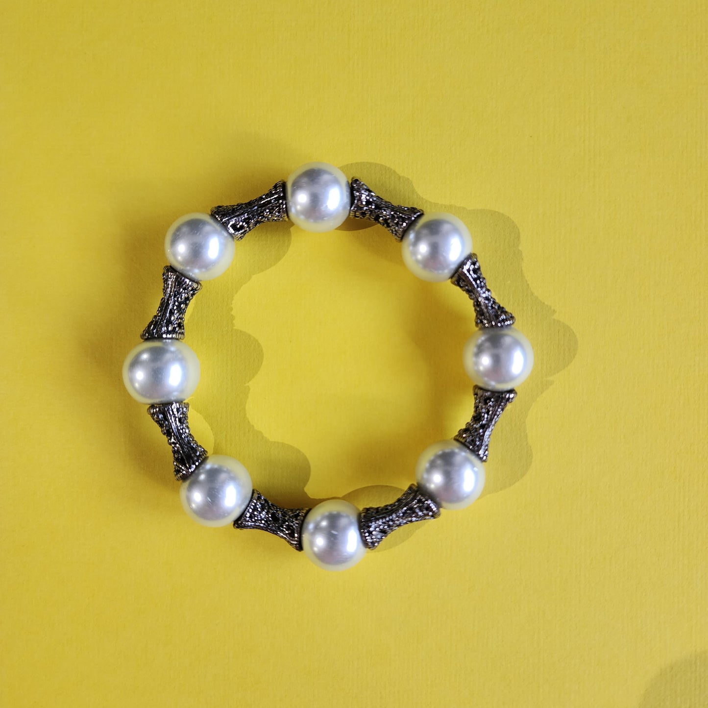 Pearl and Silver Bracelet