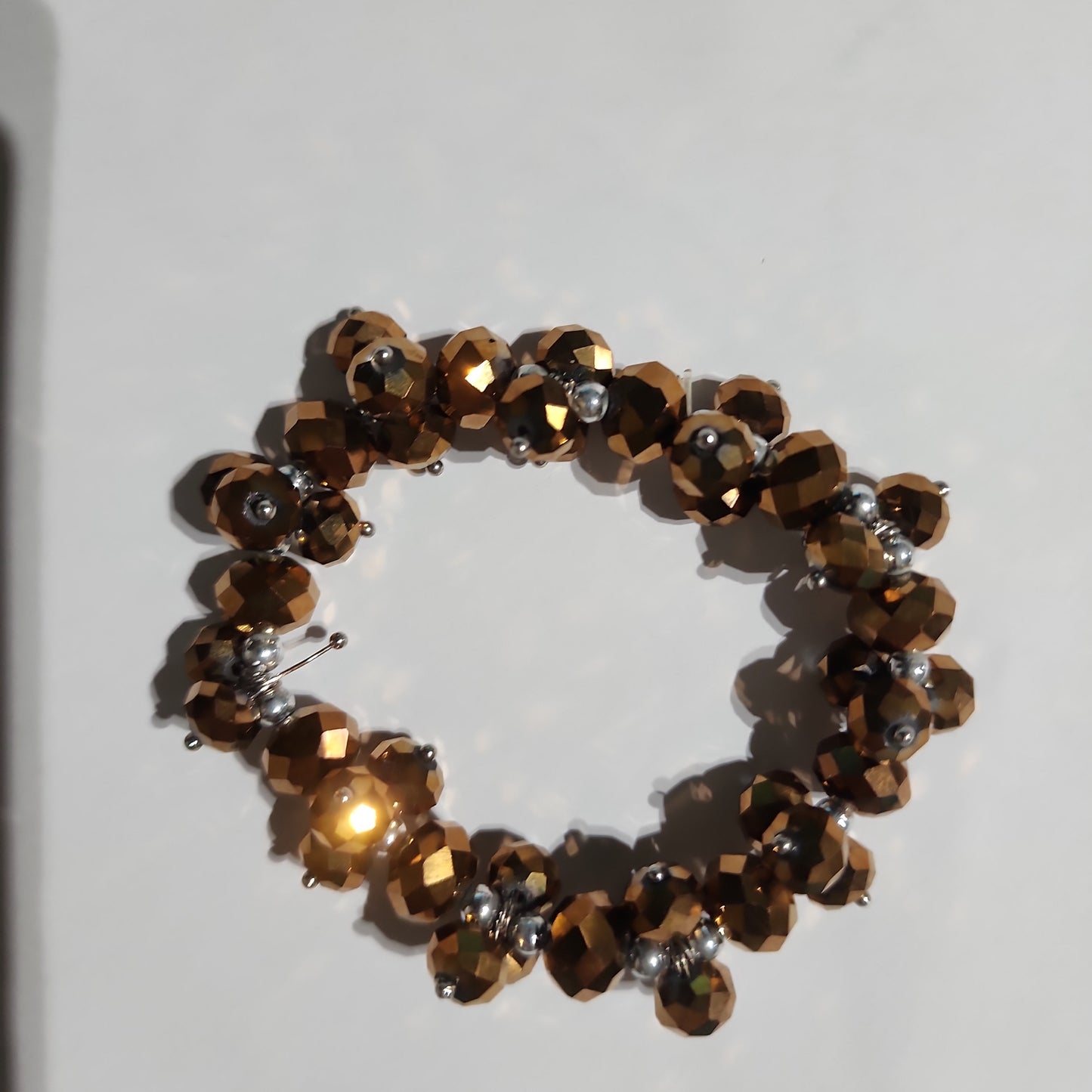 Triveni Bronze Gold Faceted Crystal