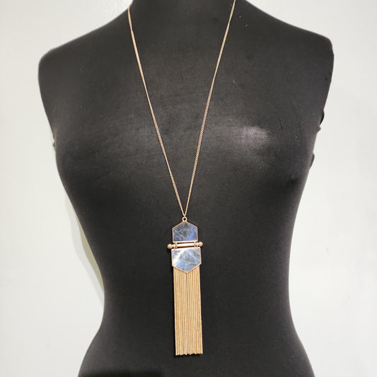 Tassel Gold Tone Necklace