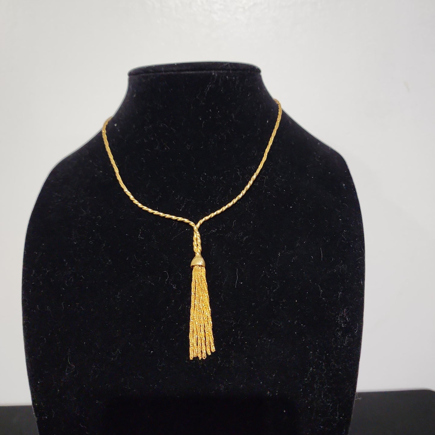 Cute Tassel Gold Tone Necklace