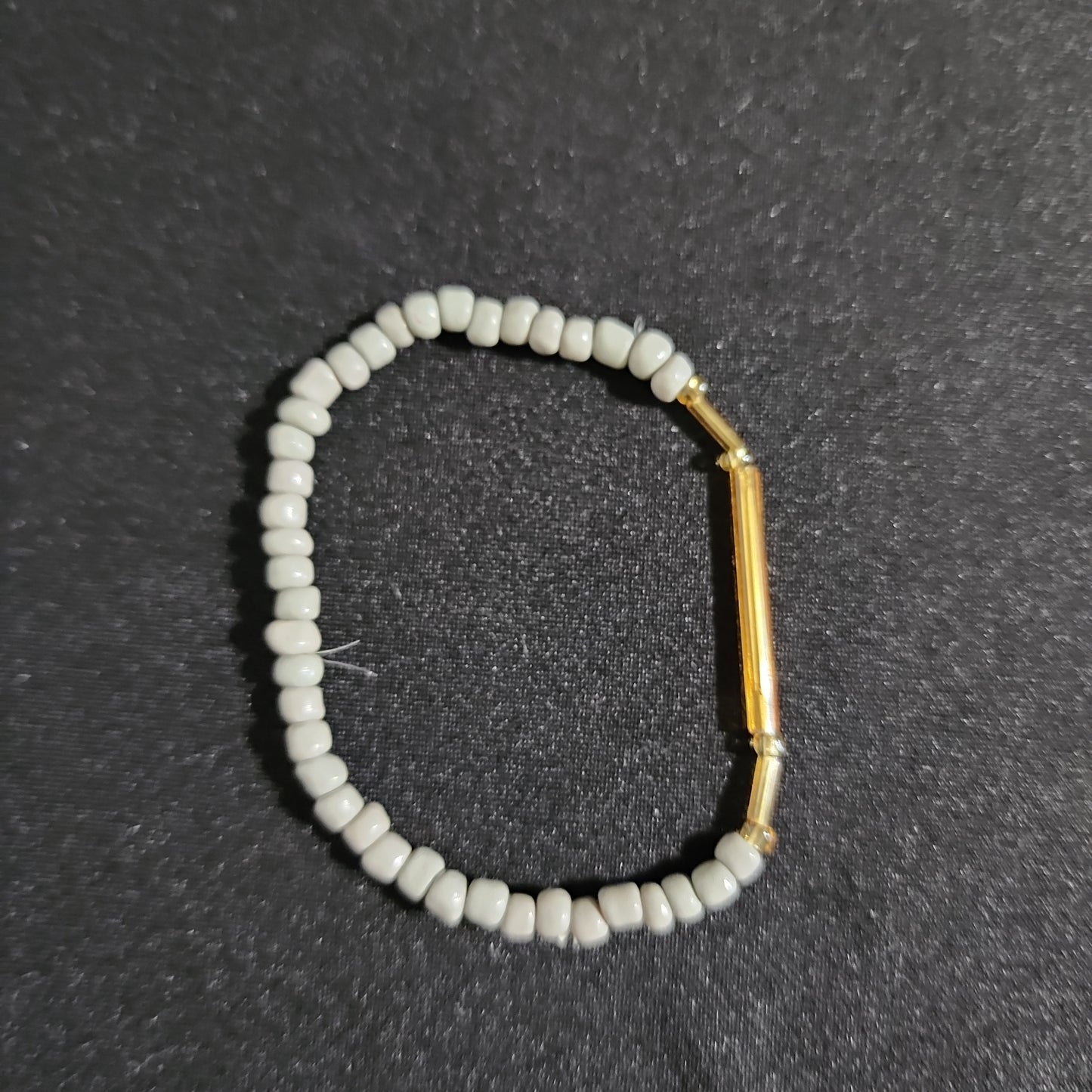 Grey Seed Bead Bracelet