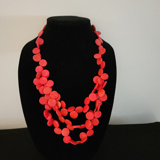 Red Wooden Necklace