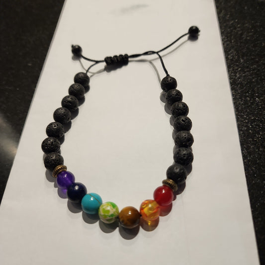 7 Chakra Stone Adjustable Bracelet