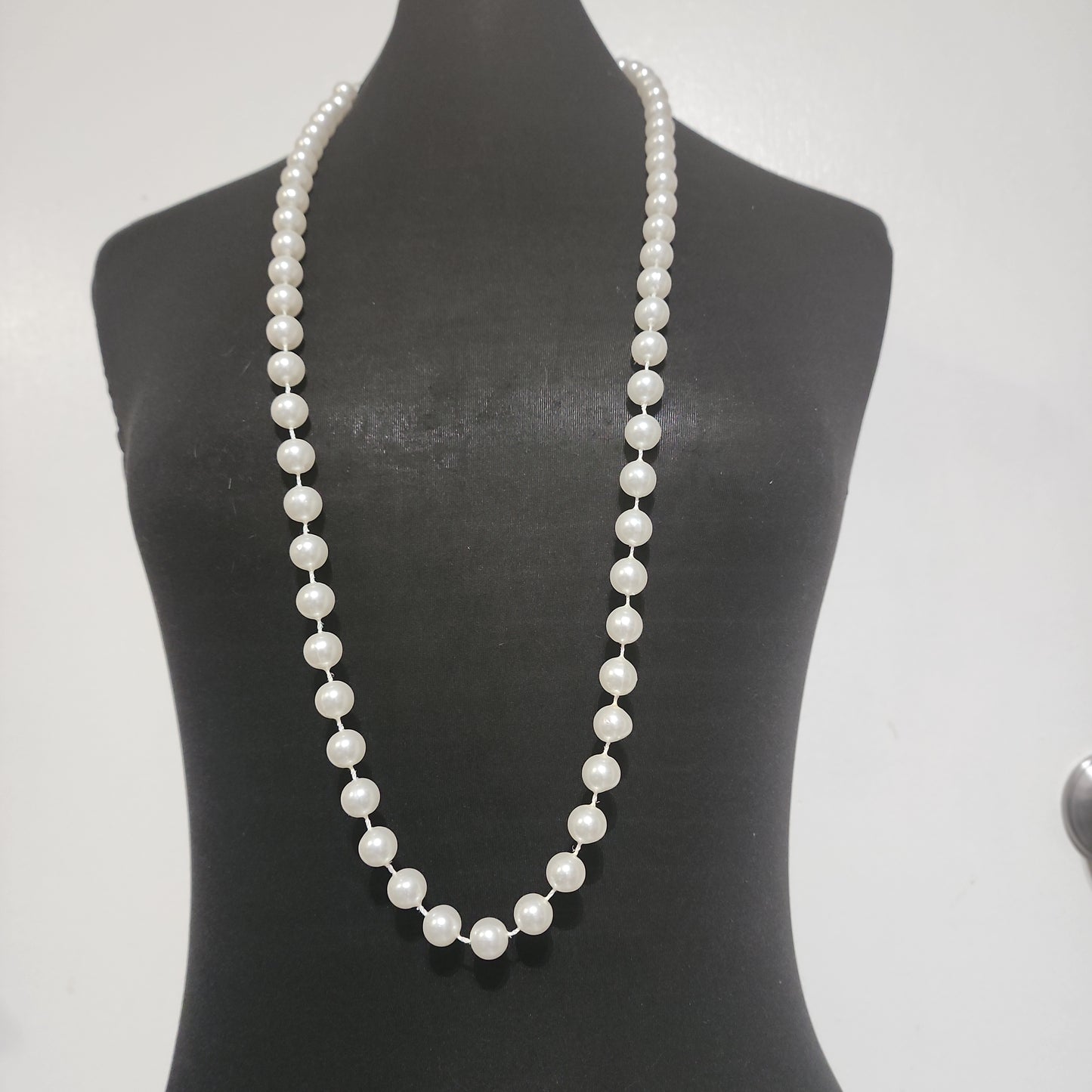 Long Faux Pearls Necklace