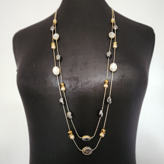 Long Gold Tone Necklace