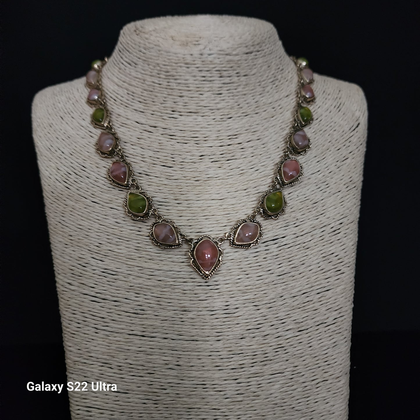 Macy's  Green & Peach Necklace