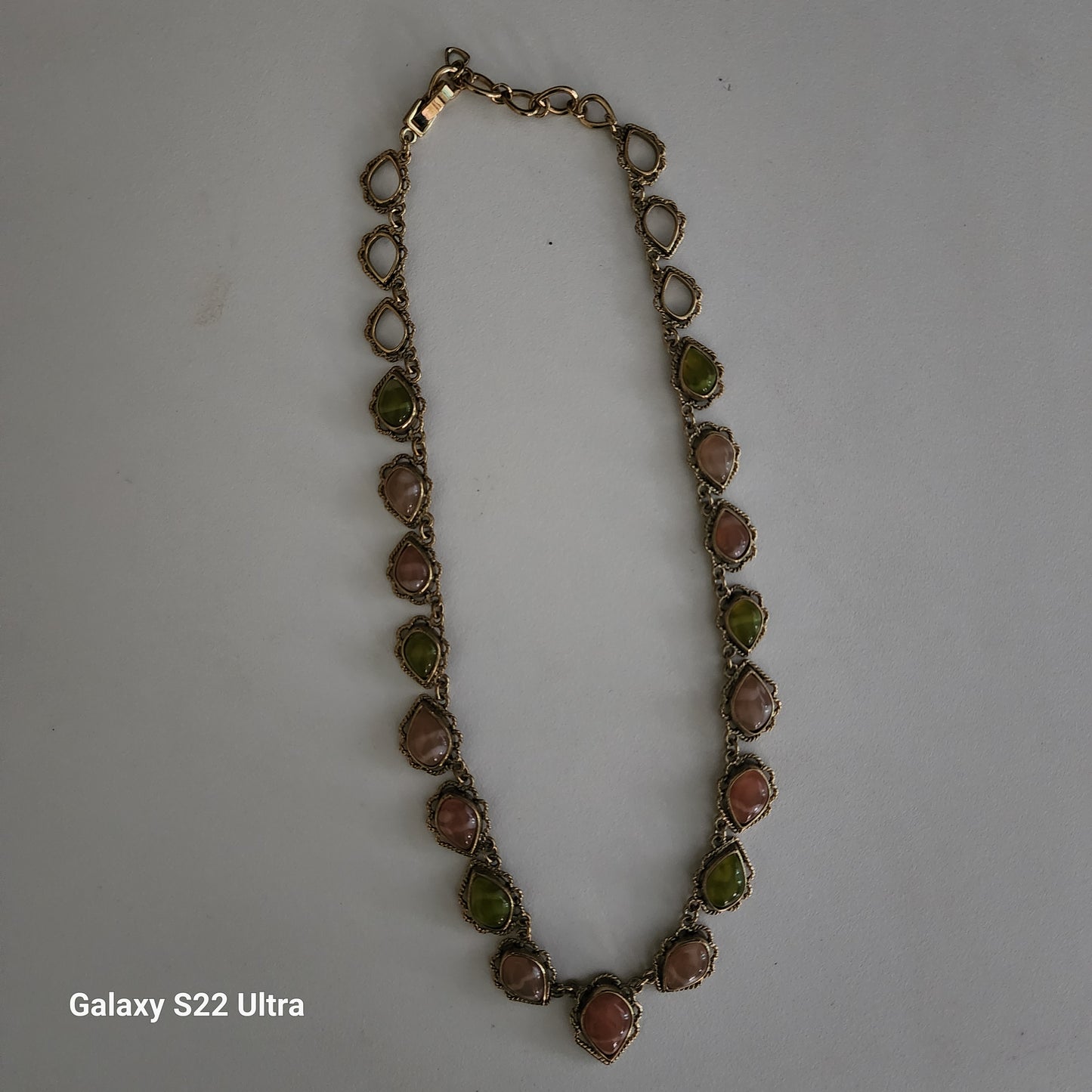 Macy's  Green & Peach Necklace