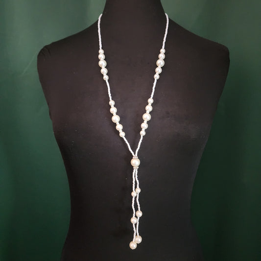Long Tassel Necklace with earings