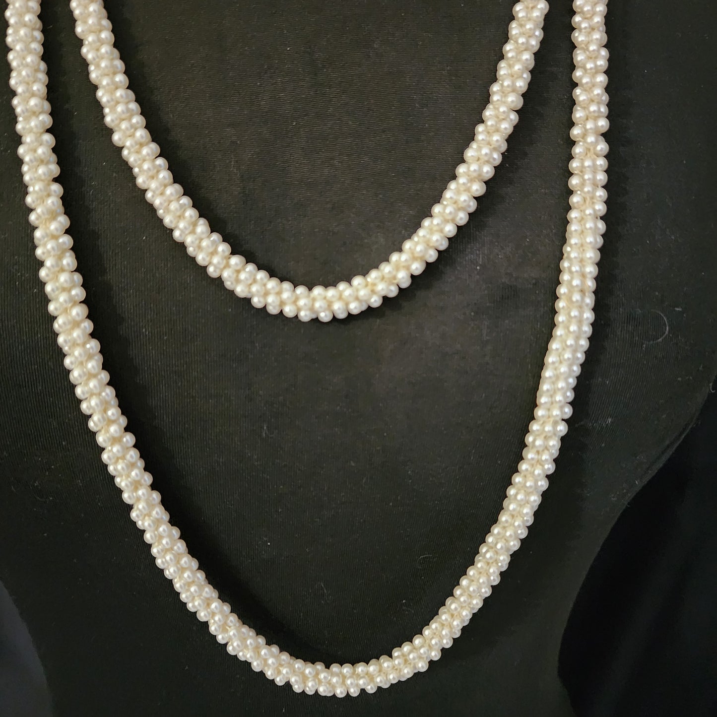 Vintage  Crocheted Long Necklace