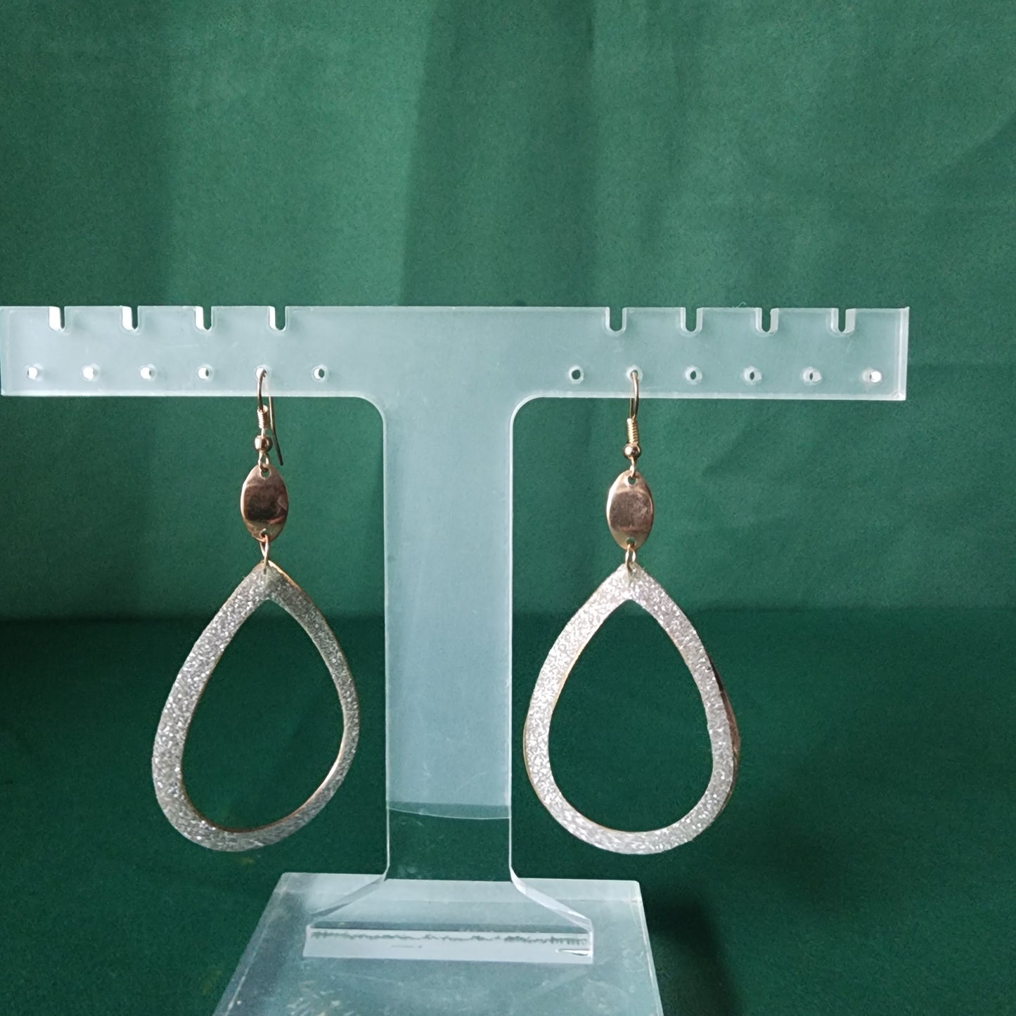 Glitter Tear Drop Earings