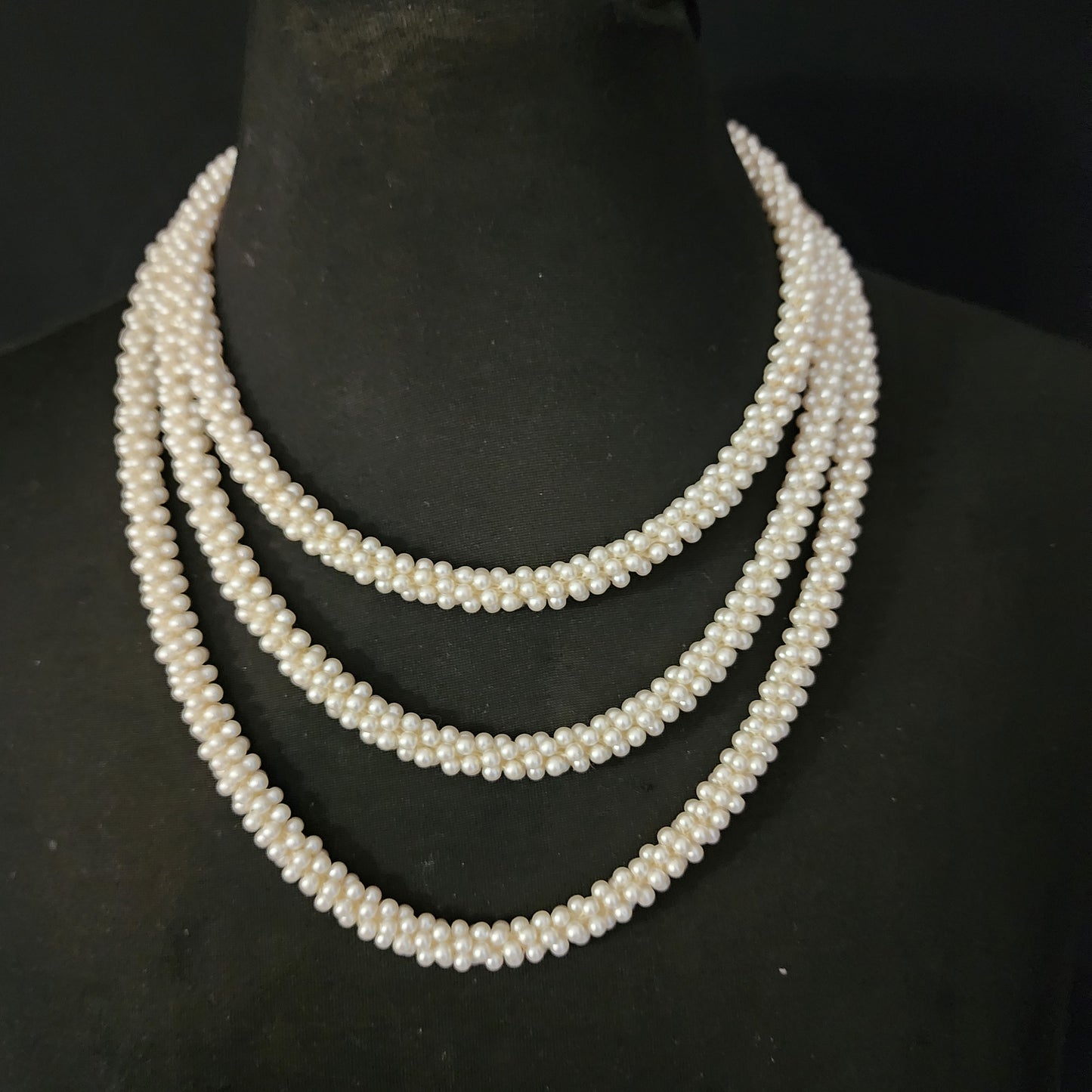 Vintage  Crocheted Long Necklace