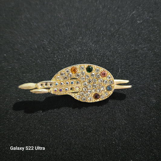 Vintage Painter Pallet Brooch