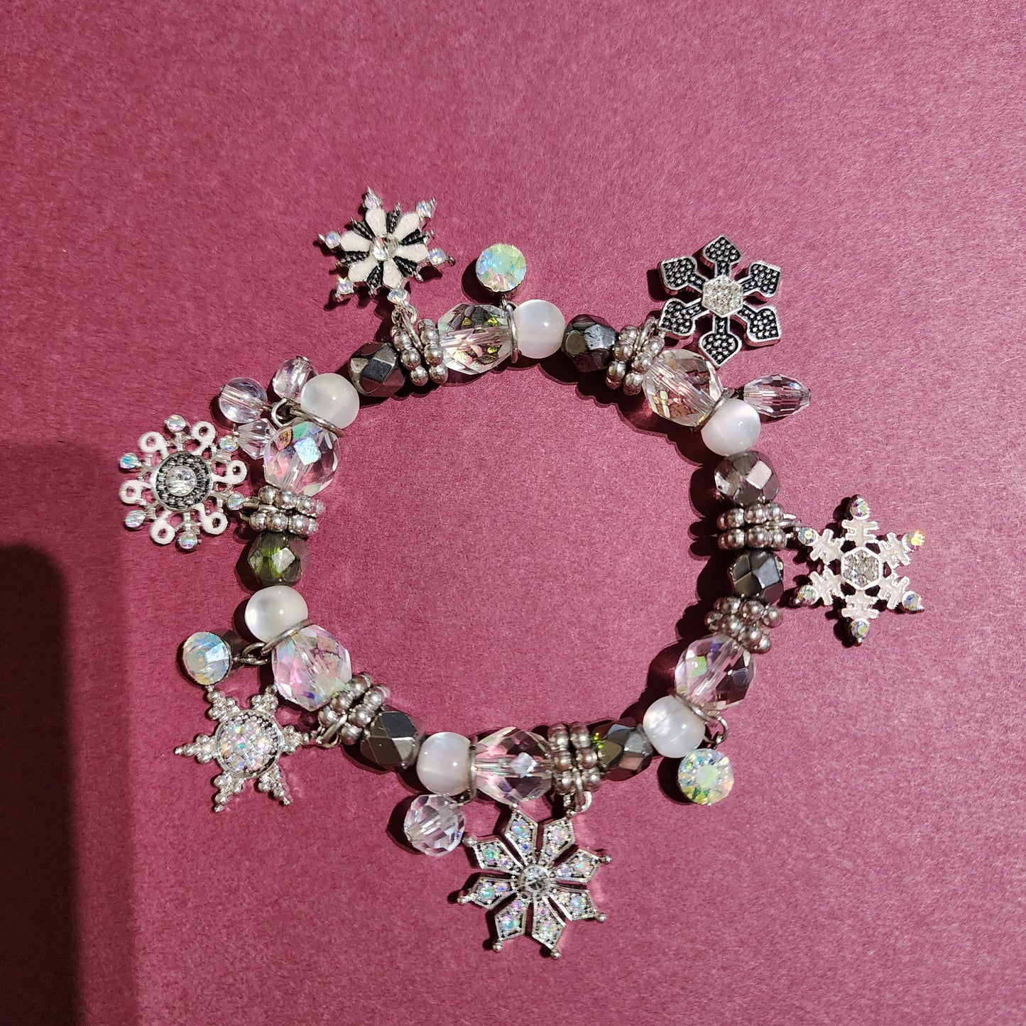 Snow Flakes Charm Bracelet