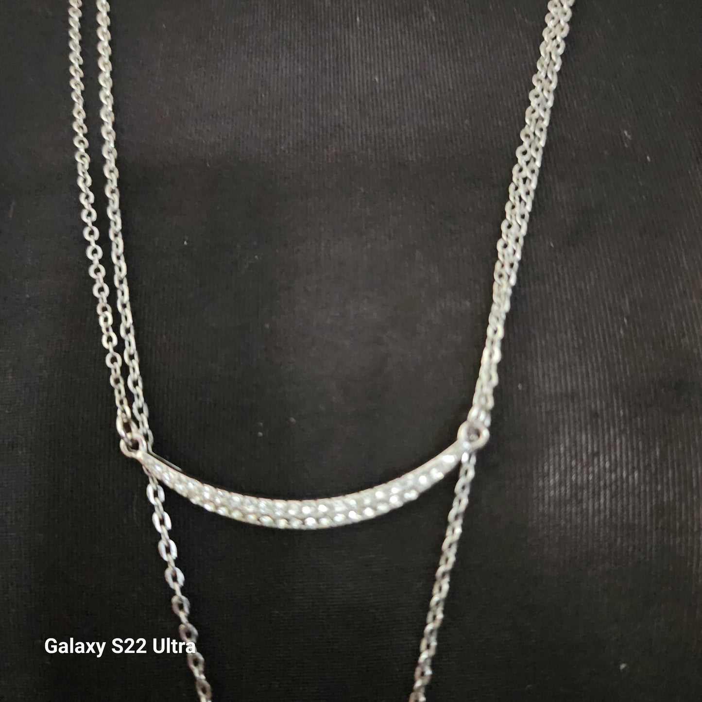 3 Strand Silver Tone Necklace