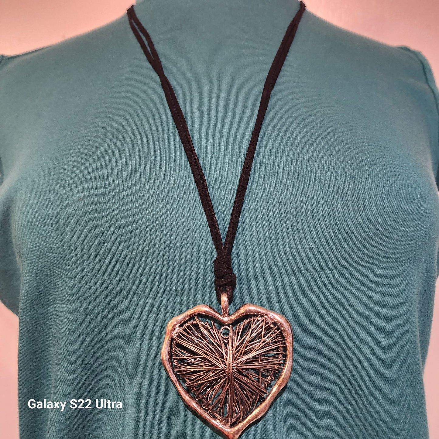 Wired Heart Pendant Necklace