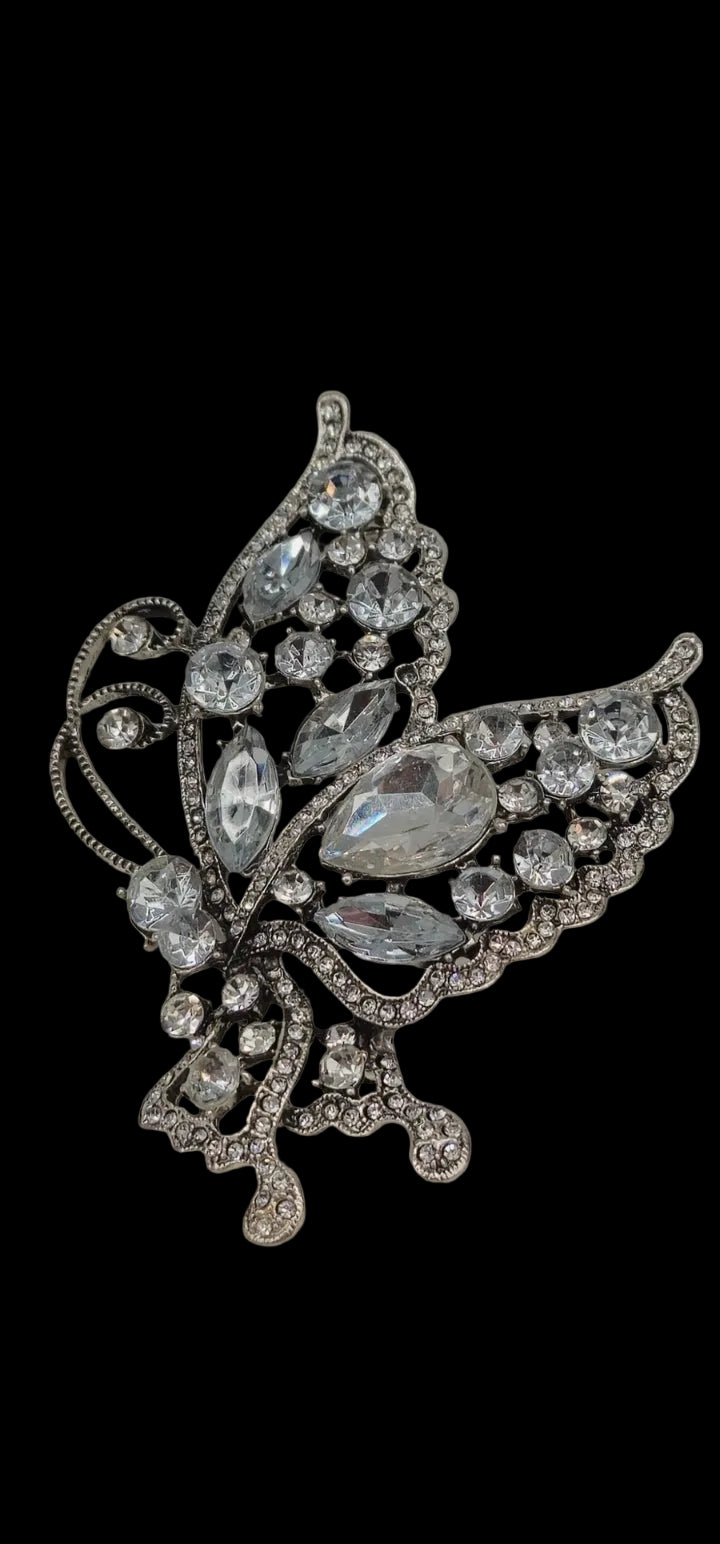 Butterfly Rhinestone Brooch