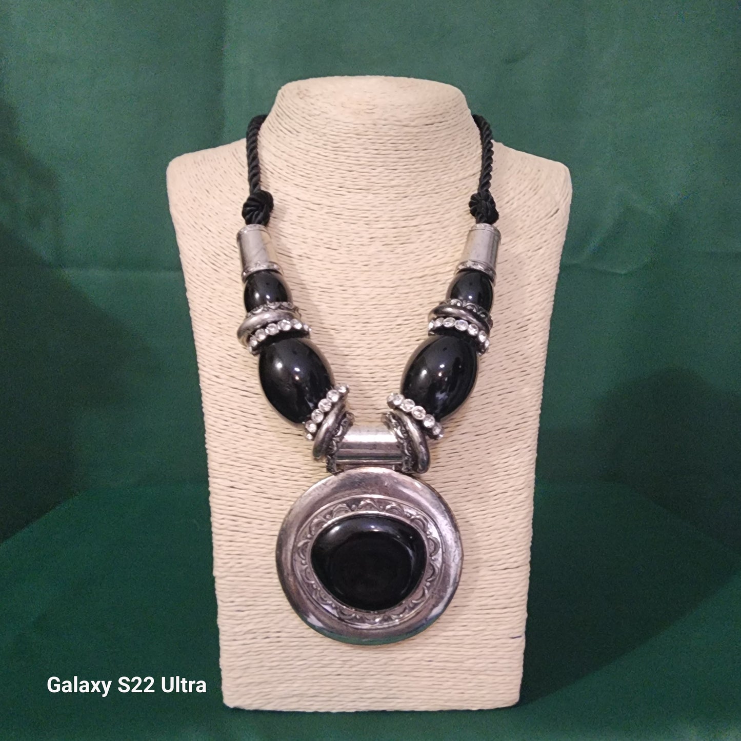 Black Braded Cord Necklace