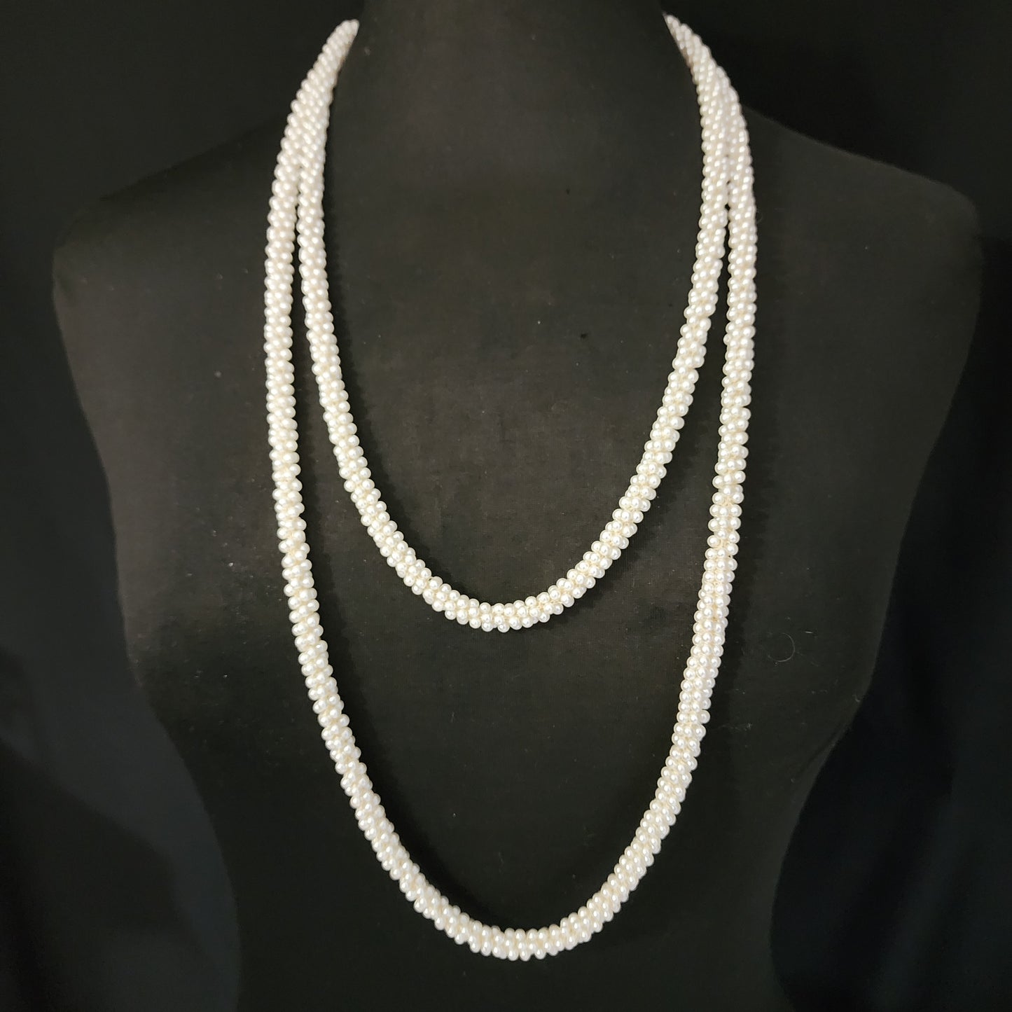 Vintage  Crocheted Long Necklace
