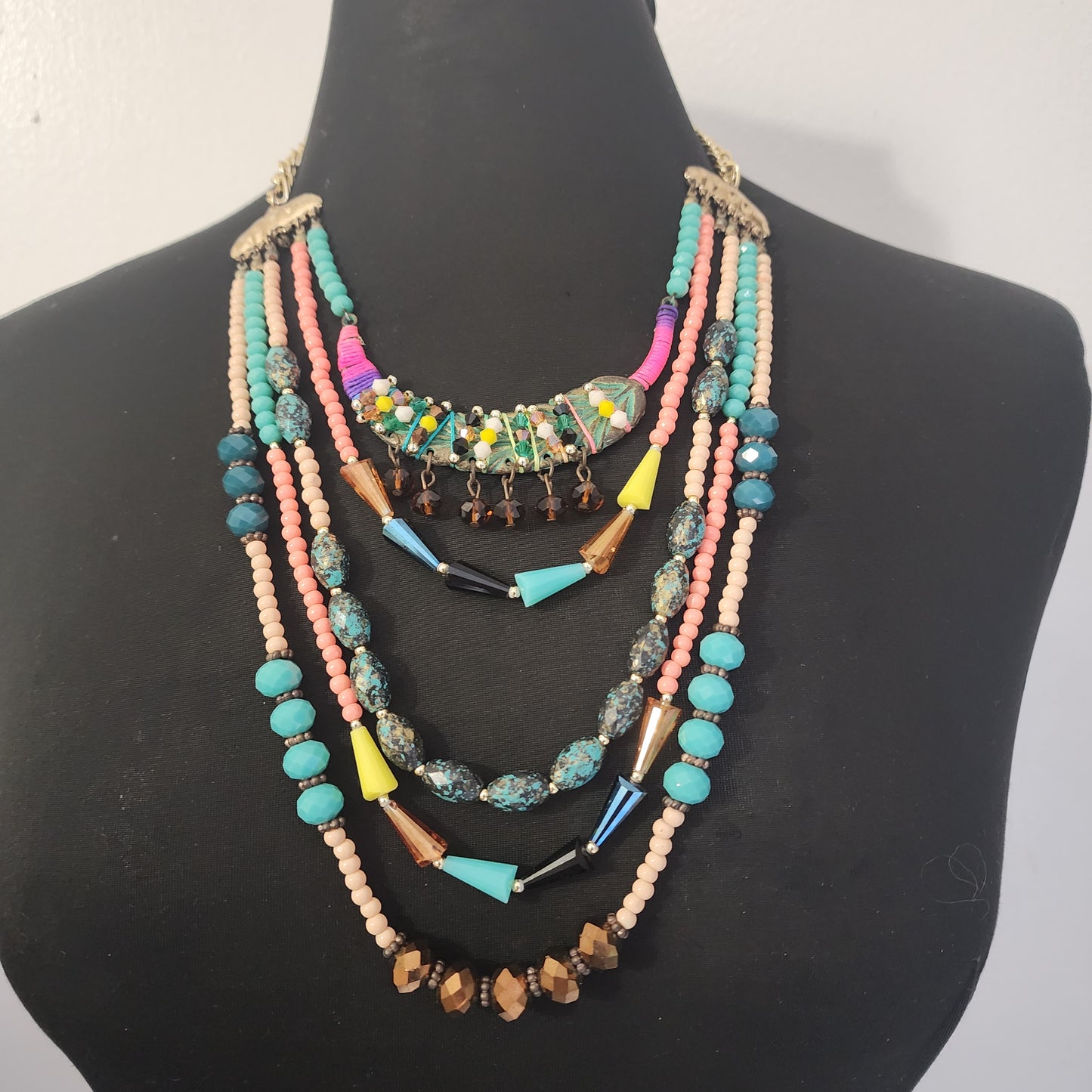 Vintage Multistrand Beaded Necklace