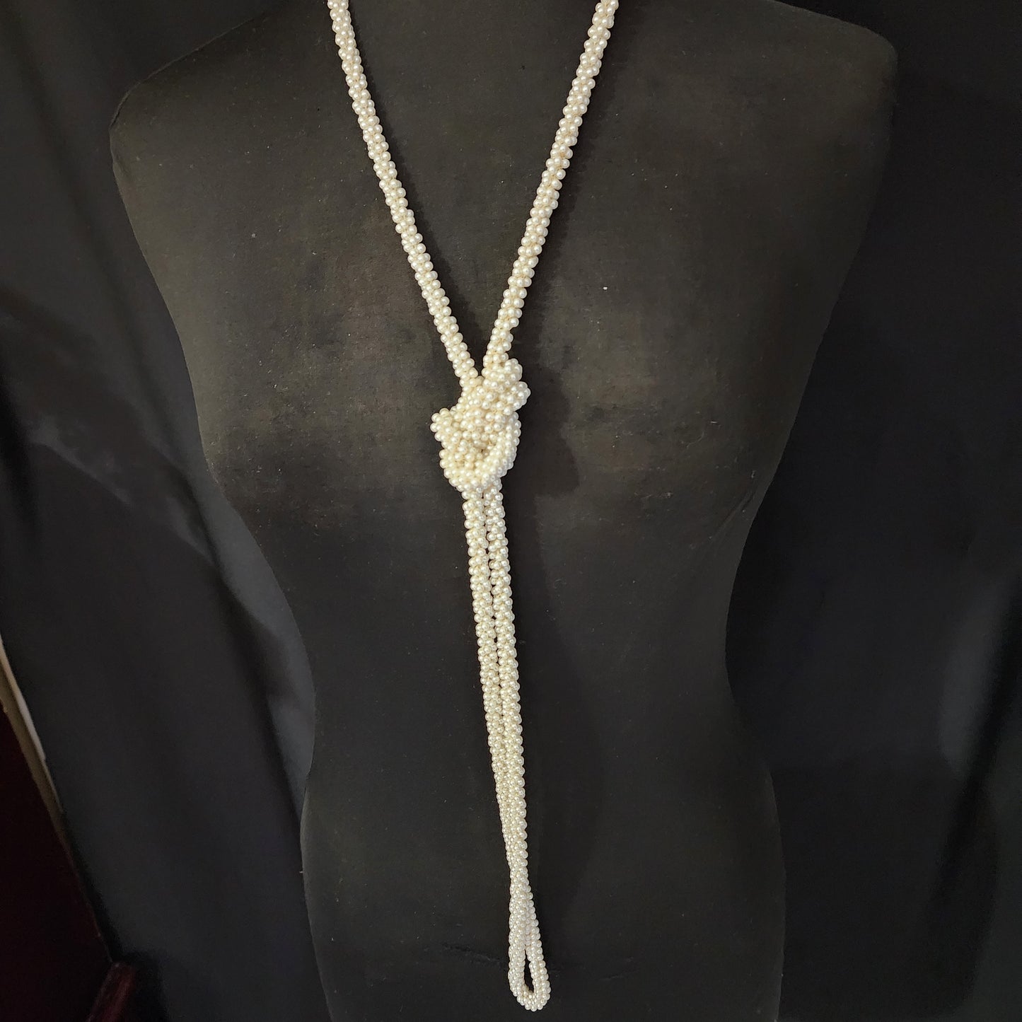 Vintage  Crocheted Long Necklace
