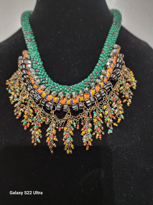 Zara Statement Tribal Necklace