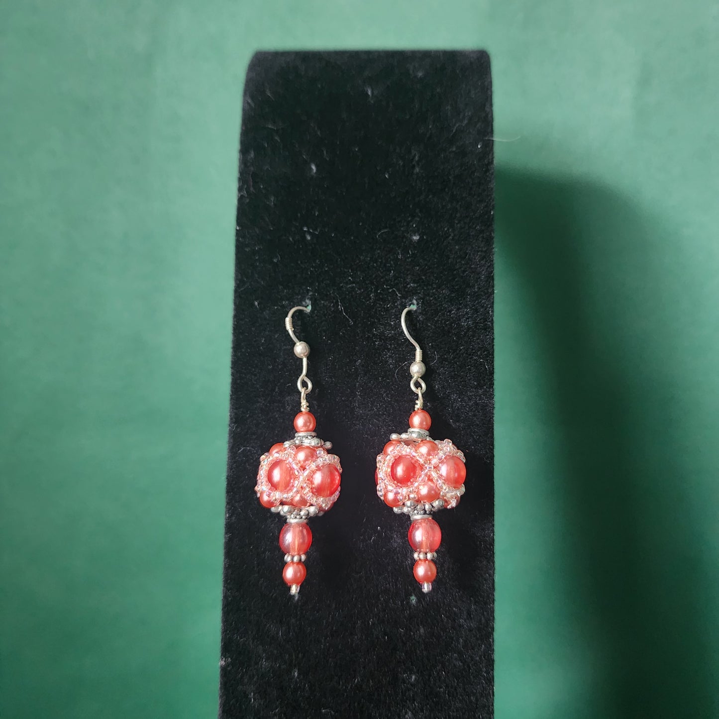 Peach Lampwork Earing