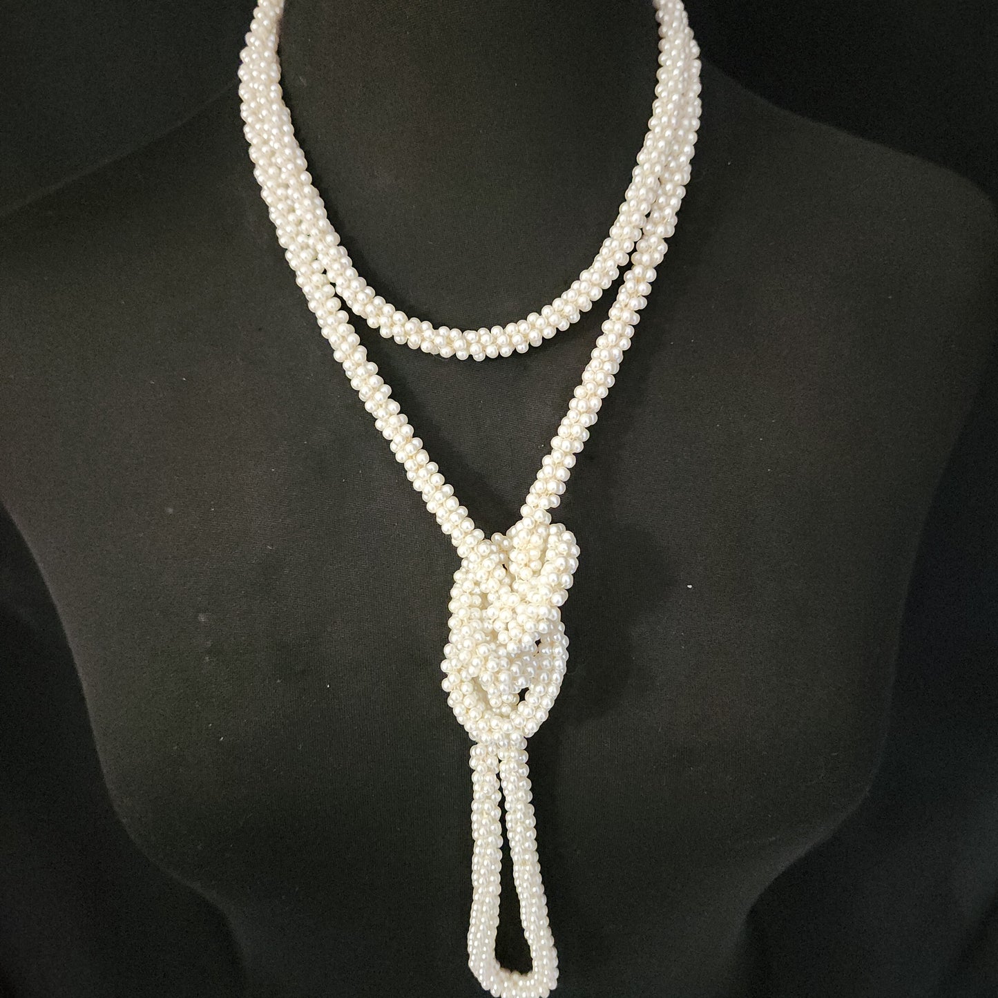 Vintage  Crocheted Long Necklace
