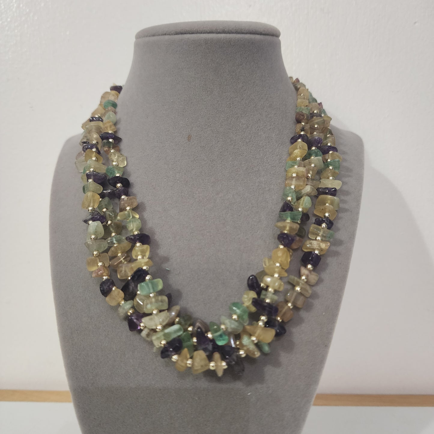 Multicolor Citrine Chip Necklace